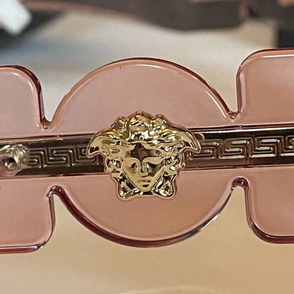 🔥🔥 Authentic Versace Transparent Pink Cat Eye Sunglasses 53mm - NEW! - Picture 9 of 15